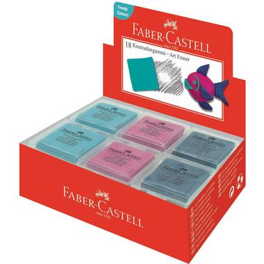 FABER-CASTELL Radierer Art Eraser 127124 farbig assortiert