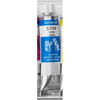 CARAN D'ACHE Colore opaco Gouache 10ml 2003.170 cyan tube