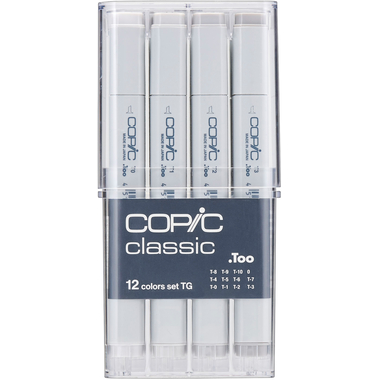 COPIC Marker Classic 20075153 Grau-Set TG, 12 Stück