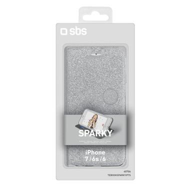 Custodia book glitterata SBS per iPhone 8 / 7 / 6s / 6