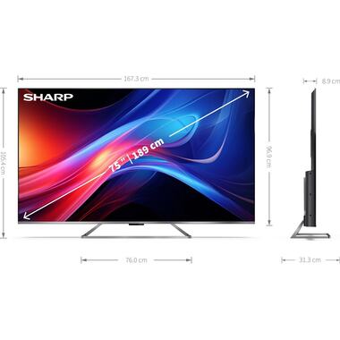 Sharp TV 75GP7265E (75", 3840 x 2160 (Ultra HD 4K), QLED