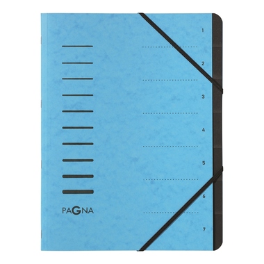 PAGNA Dossier de coll. A4 40058-18 bleu clair 7 comp.
