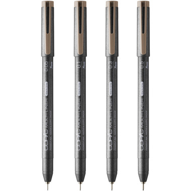 COPIC Multiliner 22075624 Warm Grey Set, 4 Stück ass.