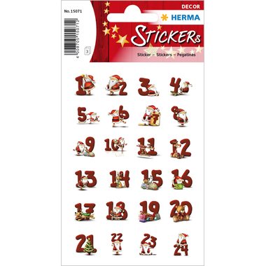 HERMA Sticker Avent 15071 rouge 72 pcs./3 flls.