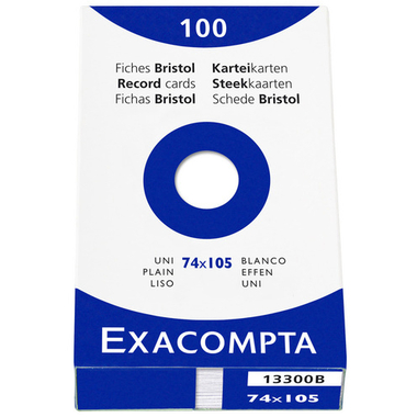 EXACOMPTA Karteikarten blanko A7 13300B weiss 100 Stück