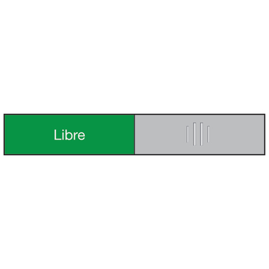 BEREC Plaque de porte 37,4x152mm 314.088 Alu, Libre-Occupé