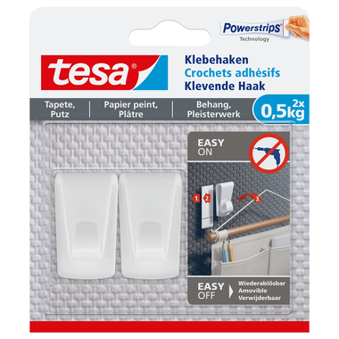 TESA Klebehaken 2x0,5kg 77780-00000 Tapete & Putz
