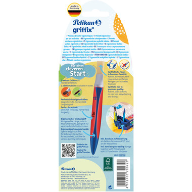 PELIKAN Set Pennello Griffix 700726 3 pezzi 3 colori