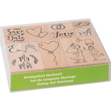 HEYDA Set Tampon Mariage 12x10x3cm 204888679 brun 11 pcs.