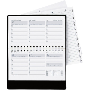 BIELLA Agenda Terminet Wire-O 2026 831773020026U 1S/2P nero ML 15.3x8.5cm