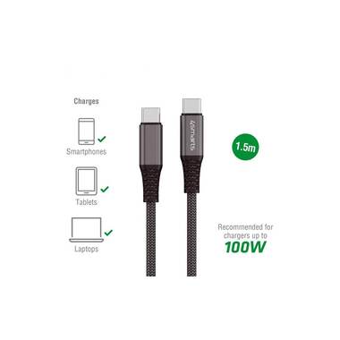 4smarts Câble USB 2.0 Câbles de données et de chargement USB-C - USB-C 1.5 m