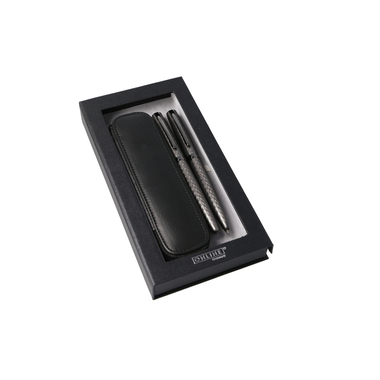 ONLINE Set Penna stilo/penna Sfera 34668 Diamond, titan, astuc. Pelle