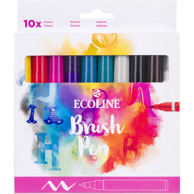 TALENS Ecoline Brush Pen Set 11509810 ass. Handlettering 10 Stück