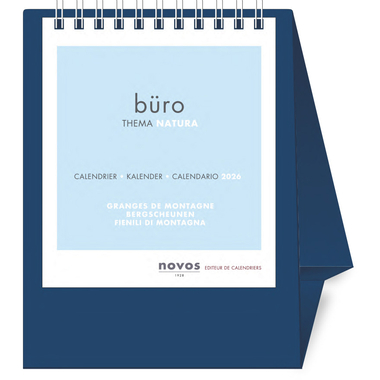 NOVOS Calendario tavolo Natura 2026 997045 1M/1P blu scuro ML 11.5x14cm