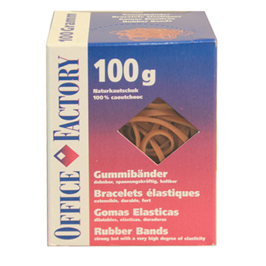 SMART OFFICE Gummibänder 90x3mm 601133 braun, ø60mm 100g