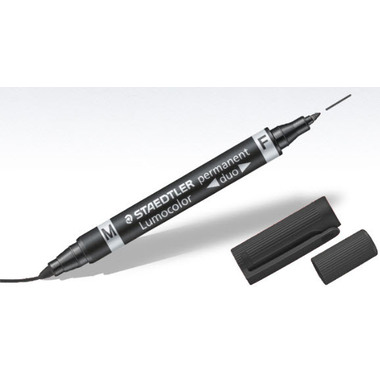 STAEDTLER Lumocolor DUO 348 0.6/1.5mm 348-9 noir perm.