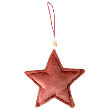 ROOST Etoile Noël 15x3x15cm 880442 Velours Rose