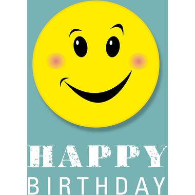 ABC Carte d'anniversaire B6 51019 Smiley