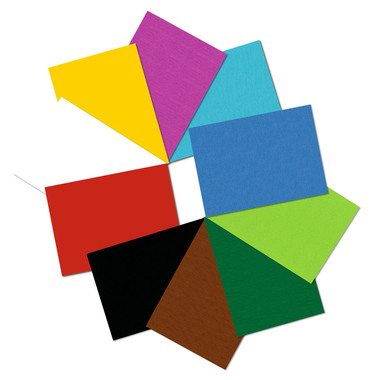 URSUS Fotokarton-Block A4 3704699SE 300g, 10 Farben int. 10 Blatt