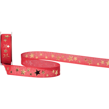 SPYK Band Cubino Étoiles 1031.1654 16mmx3m Rot-Gold
