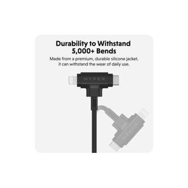 HYPER USB-Ladekabel Hybrid-Silicone USB-C - Lightning 1.5 m