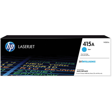 HP Cartouche toner 415A cyan W2031A CLJ Pro M454/MFP M479 2100 p.