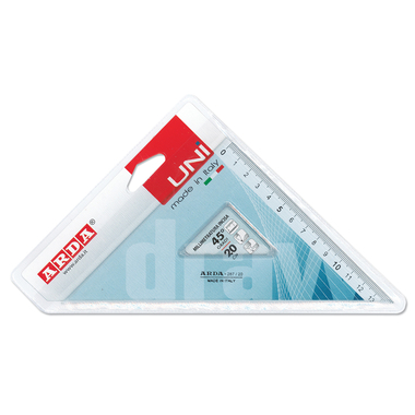 ARDA Equerre 45° UNI 20cm 28720SS transparent