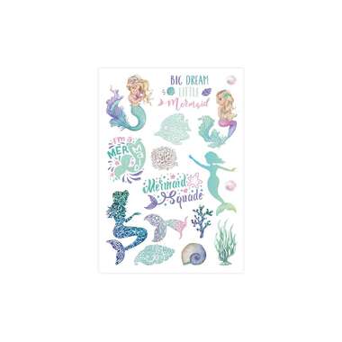 Papierdrachen Set di Tatuaggi Metallici – Sirene