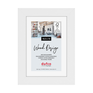 DUFCO Holz-Bilderrahmen 10.5x15cm 1610.80586 Toronto weiss