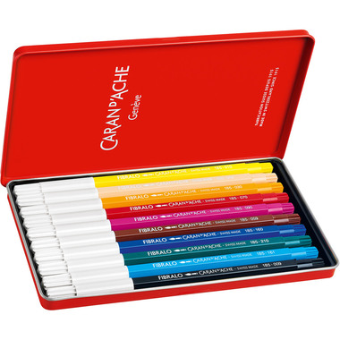 CARAN D'ACHE Feutres Fibralo M 185.310 10-couleurs ass.