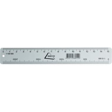 SIECO Mesure carte 15cm 116015 Alu