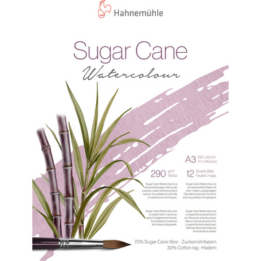 HAHNEMÜHLE Aquarellblock SugarCane A3 10625432 weiss, 290g 12 Blatt