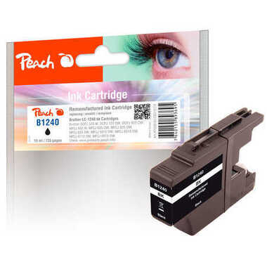 Peach Ink Cartridge black, compatible with Brother LC-1240BK