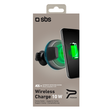 Support circulaire sans fil avec clip aération