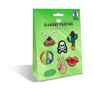 URSUS Diamond Sticker Funny 43500003 10x15cm 2 fogli