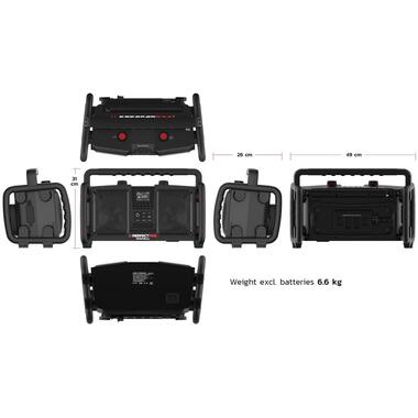 Perfectpro Radio DAB+ ROCKBULL Noir