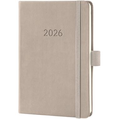 CONCEPTUM Wochenkalender 2026 C2661 1W/2S taupe 15.1x10.8cm