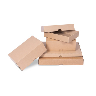 Slip box incl. base and lid in brown 215x153x45mm
