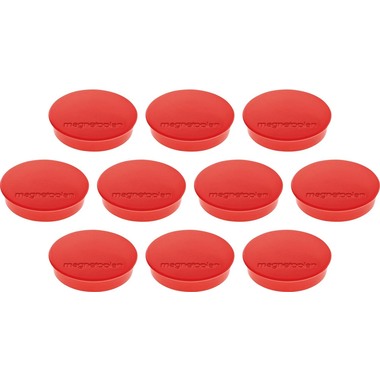 MAGNETOPLAN Magnet Discofix Standard 30mm 1664206 rot, ca. 0.7 kg 10 Stk.