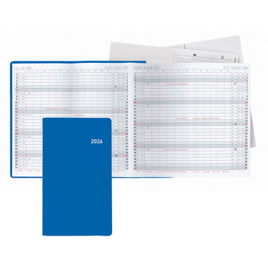 BIELLA Agenda Berlin 2026 851561050026U 6M/2P bleu ML 8.7x15.3cm