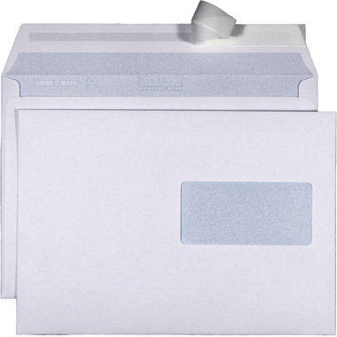 METTLER Envelope fenêtre droit C5 8064 100g,ultra blanc,colle 500 pc.