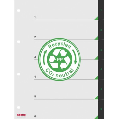 KOLMA Registro LineaVerde A4 19.800.06 nero 1-6