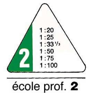 RUMOLD Règle triangulaire 30cm 150/2/30 blanc