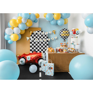 PARTYDECO Palloncino in foil 35cm FB220 Bandiera a scacchi