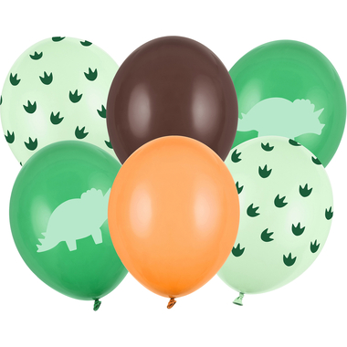PARTYDECO Ballons 30cm SB14P3350006 Dinosaure 6 pièces