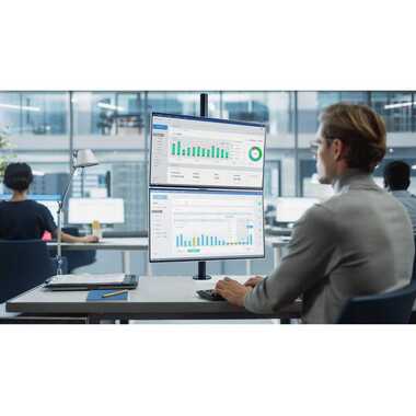 Kensington Braccio doppio per monitor verticale fino a 9 kg – Nero