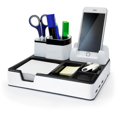 MONOLITH Desk Organizer DO 003 -17 weiss-schwarz 217x187x96mm