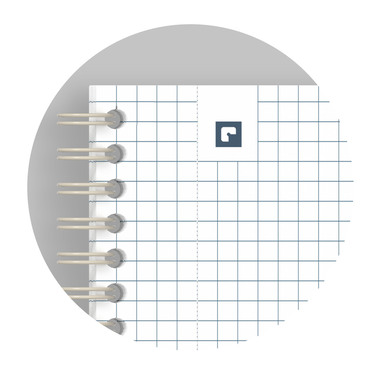 OXFORD Quaderno a spirale Origins A4+ 400150006 nero, quadri 5mm 70 fogli