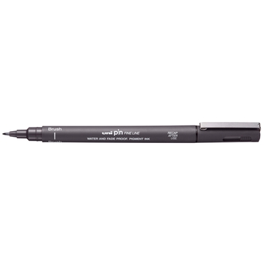 UNI-BALL Fineliner Pin Brush PINBR-200(S) DARK GREY gris foncé