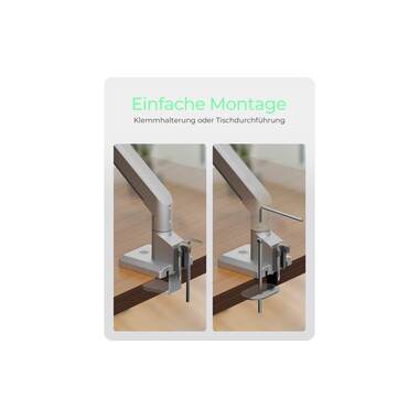ICY BOX Tischhalterung bis 9 kg – Silber